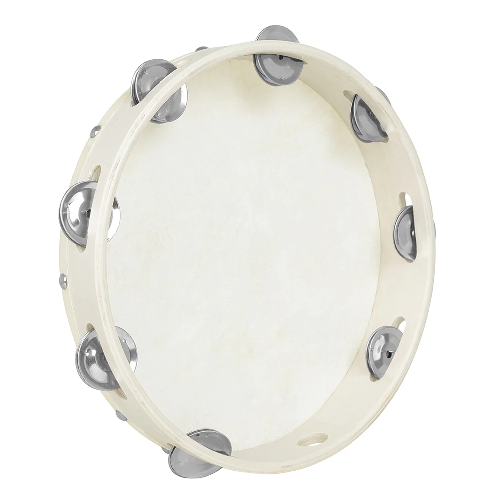 Orff Tambourine 10 Inch Sheepskin Handshake Drum Children's Musical Instruments Tambourine Suit For Kids Enlightenment Education