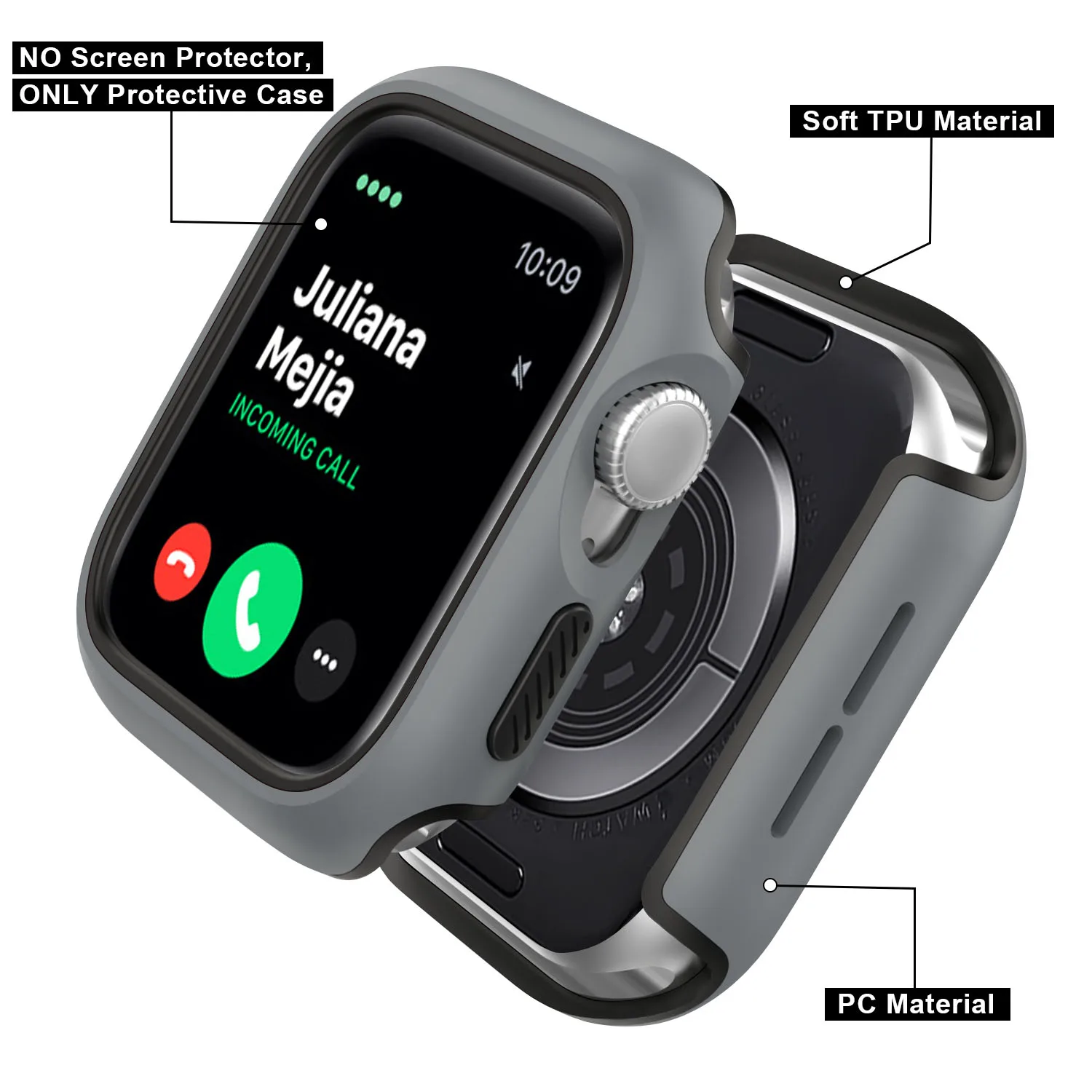 المزدوج لون الحال بالنسبة لساعة أبل سلسلة 6 5 4 SE 44 مللي متر 40 مللي متر مقاوم للماء حامي الشاشة اكسسوارات الوفير ل iWatch سلسلة 6 5 4