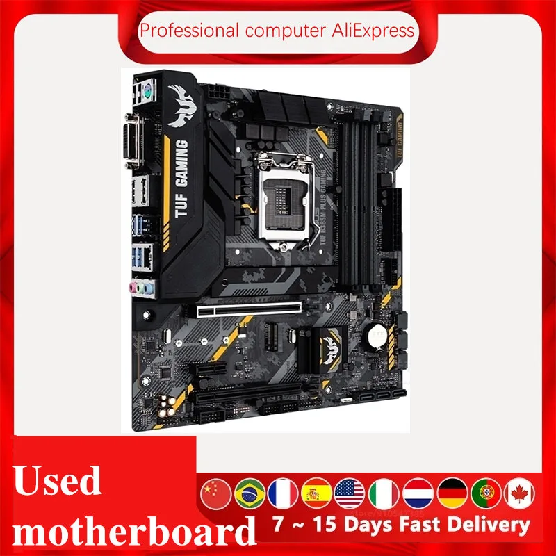 For Asus TUF B365M-PLUS GAMING Original Used Desktop Intel B365 B365M DDR4 Motherboard LGA 1151  i7/i5/i3 USB3.0 SATA3