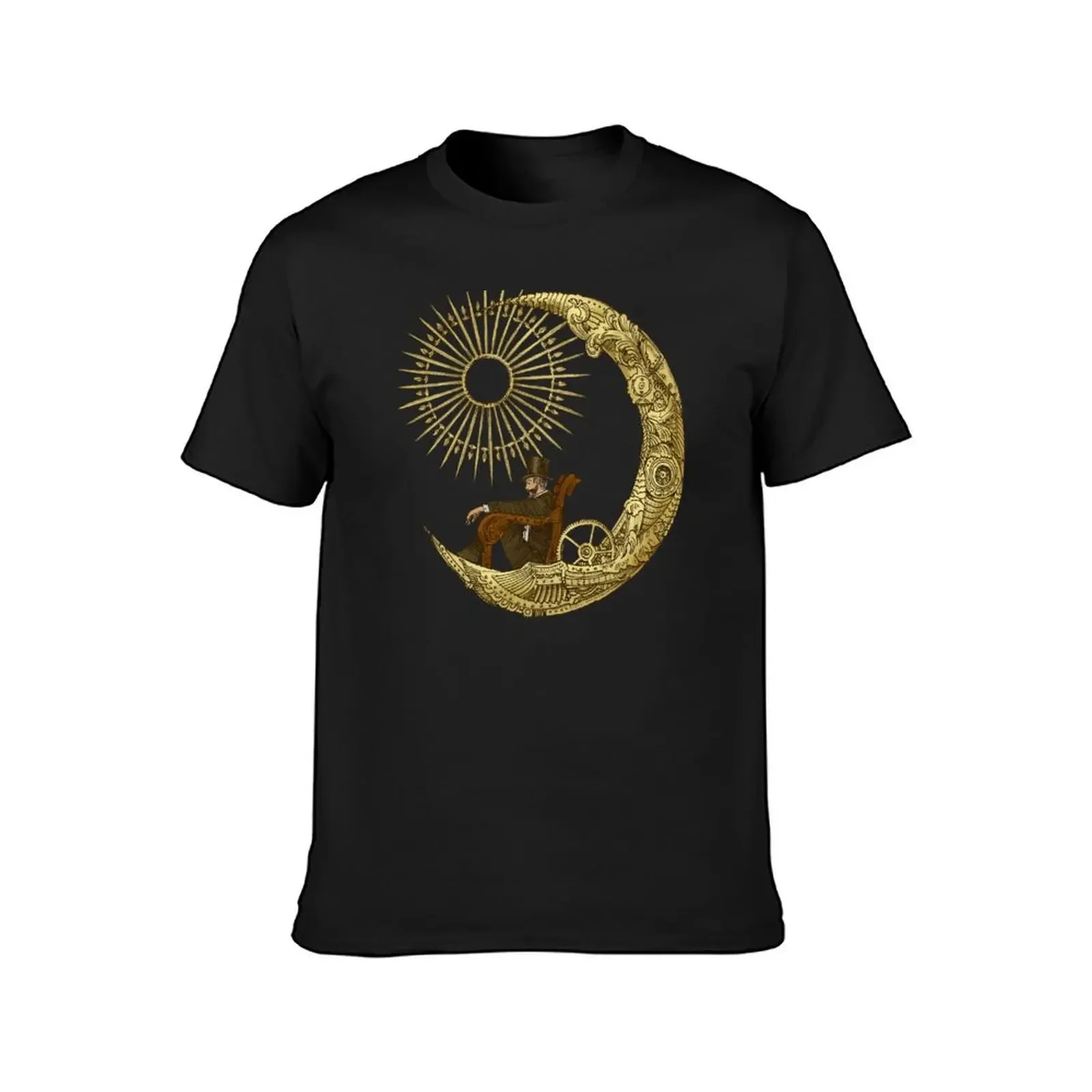 Camiseta de viaje de Luna para hombres, camisas vintage, camisetas gráficas personalizadas, camisetas ajustadas