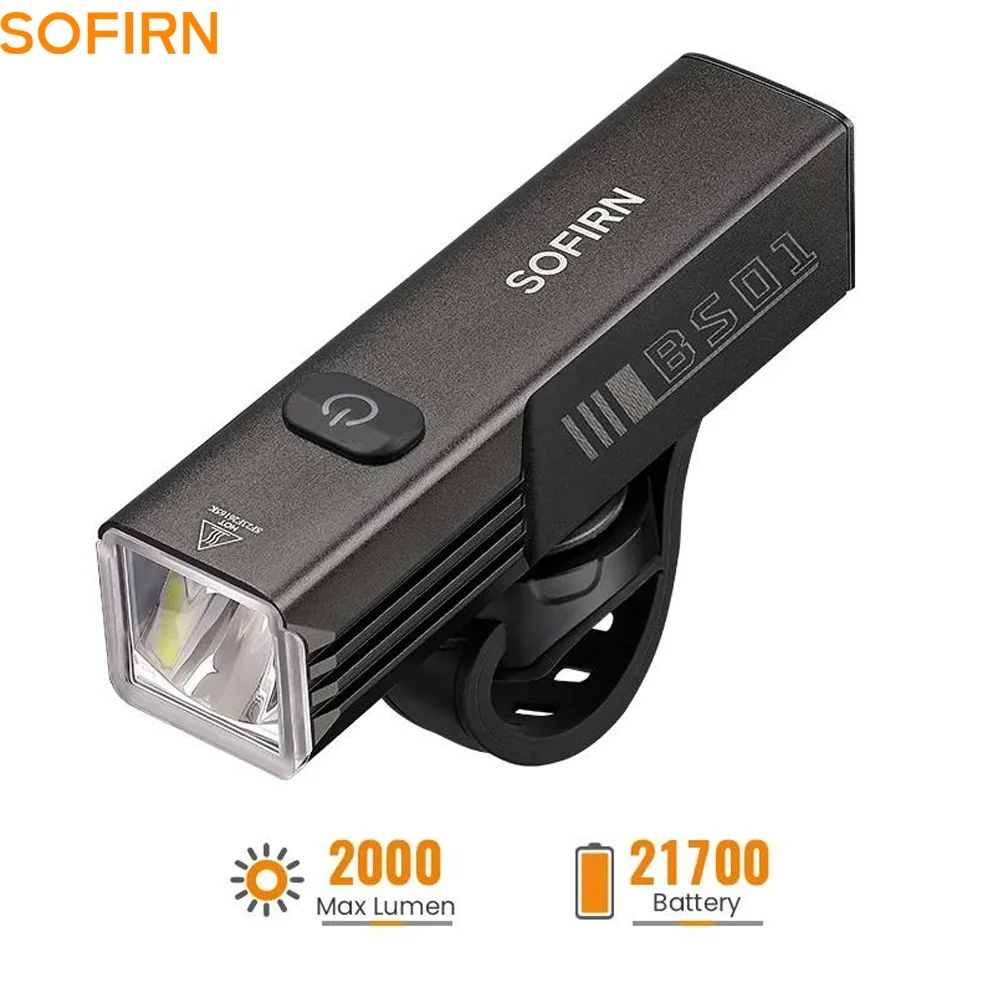 AliExpress Sofirn BS01 2000LM 5000mAh IP65 Waterproof USB Charging Brightness Adjustment Bicycle Light Flashlight MTB Light