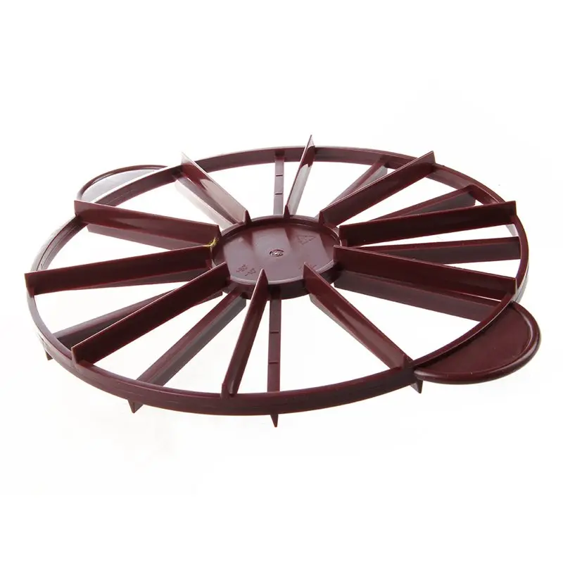 ABGE-10X Cake Divider Slice Pie Cake 10 / 12 Piece Equal Portion Marker Divider Dark Red