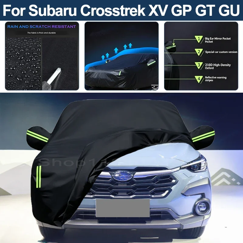 Auto Exterior Sun-Snow Protective Car Cover For Subaru Crosstrek XV GP GT GU Waterproof Dustproof Anti-UV Outdoor Cover