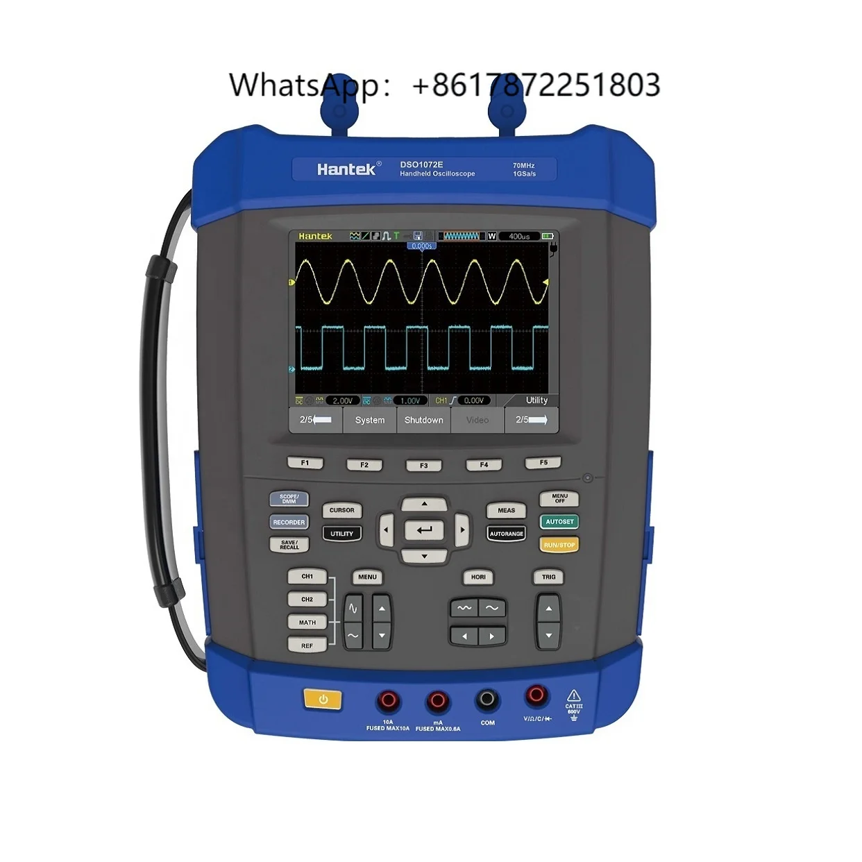 

Hantek DSO1072E/1102E/1152E/1202E Handheld Oscilloscope Five in One Multimeter Spectrum Analyzer Data Recorder Frequency Meter
