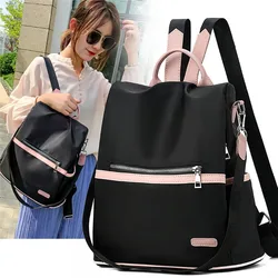 Fashion Casual Female Oxford Backpack Waterproof Teenagers Girls Packbag School Bags Pink Women Travel Bag