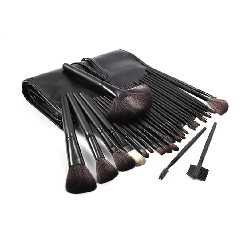 32 pcs Cosmetics Brushes Foundation Powder Eyeshadow Lip Blush Brushes Make Up Tool Travel Kit Professional Brushes Beginner