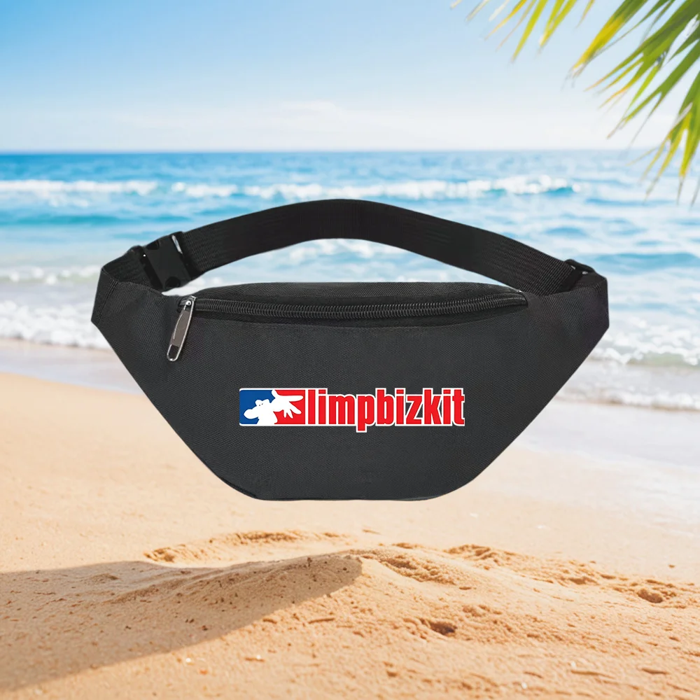Limpbizkit Logo Stylish Men's Wallet Fashionable Unique Design Waist Backpack Crossbody Chest Bag Street Casual Sporty Simple Pr