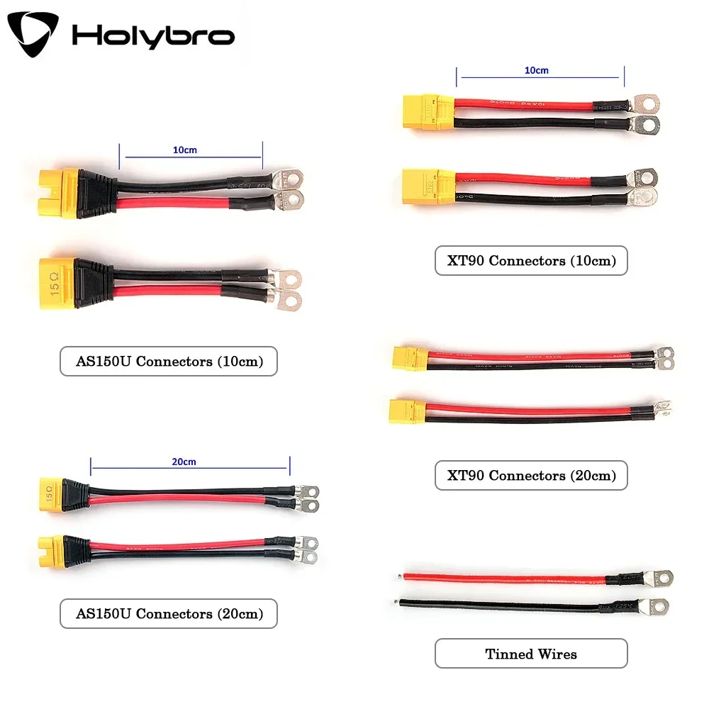 Holybro AS150U-F/ AS150U-M or XT90-F/XT90-M Connectors Wire 10CM/ 20CM for Holybro PM08/PM08D 2-14S Power Module