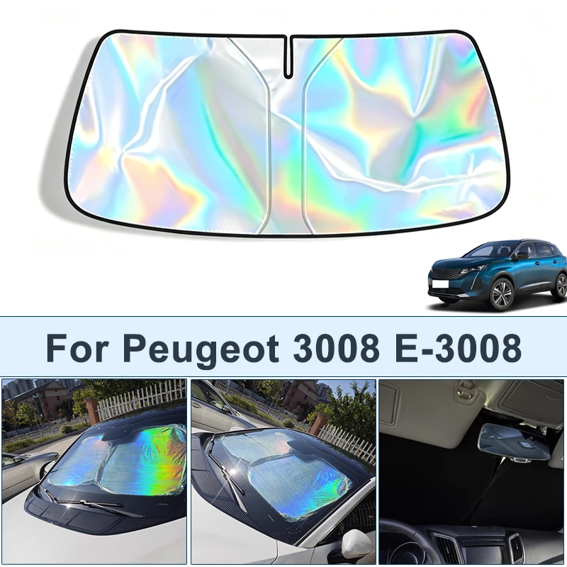 

Foldable Front Windshield Sun Shade For Peugeot 3008 E-3008 UV Reflective Sun Protection Cover Car Interior Accessories