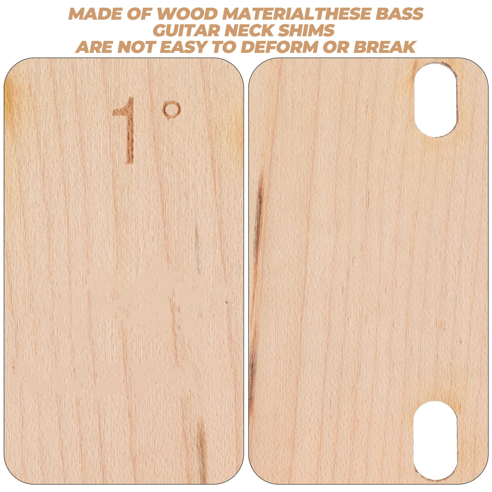 

3Pcs Guitar Neck Shims Wooden Gasket Replacement Parts for Bass Guitar Accessories 0. Bass Neck Spacer