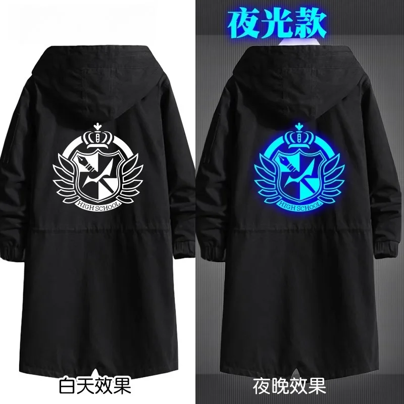 Danganronpa monokuma novo alto valor de cor médio e longo simples jaqueta animação moda criativa jaqueta roupas presente aniversário
