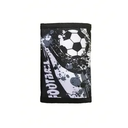 Soccer Football Print Kids Wallets Boys Slim Wallet Trifold Sports with Travel Coin Purse Cards Holder Children's Gifts