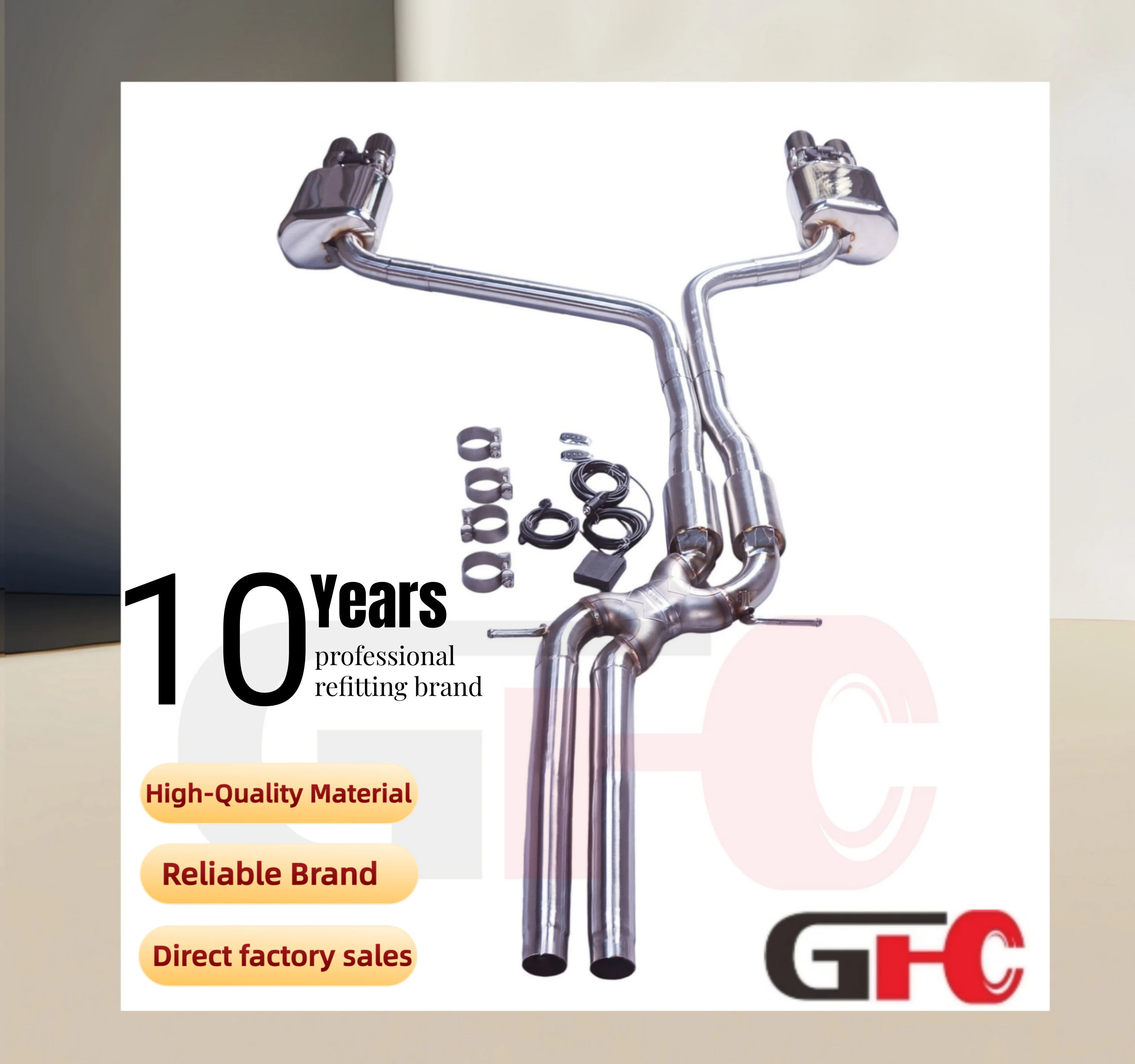 

Suitable for Audi A7 2.8L V6 catback SUS304 high-performance exhaust system with valve muffler. Customized sports car sound.