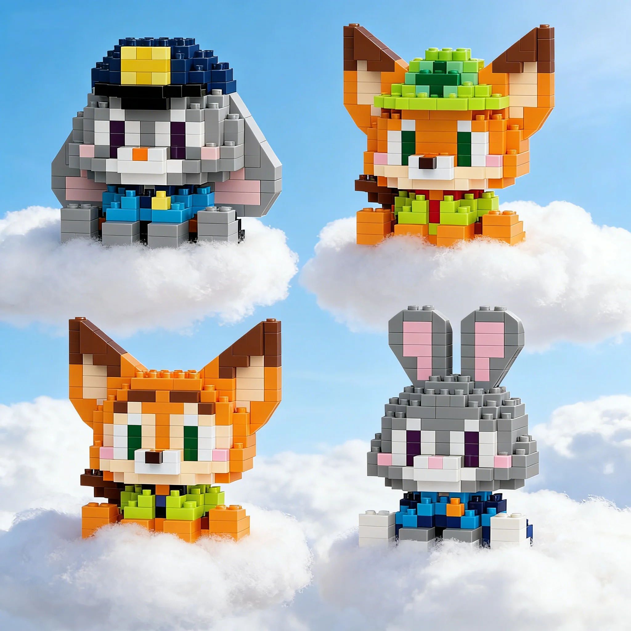 HOT SALE Zootopia Micro Building Blocks Set - Cute Nick Judy Character Mini Brick Figure Toys for Fans Birthday Valentine Gift