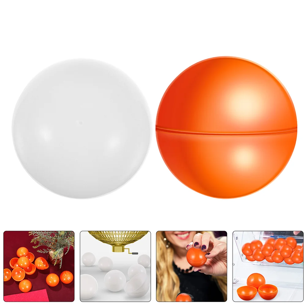 50 Pcs Lottery Ball Raffle Drawing Balls Bingo Game Plastic Seamless Party Supplies Open The Cover