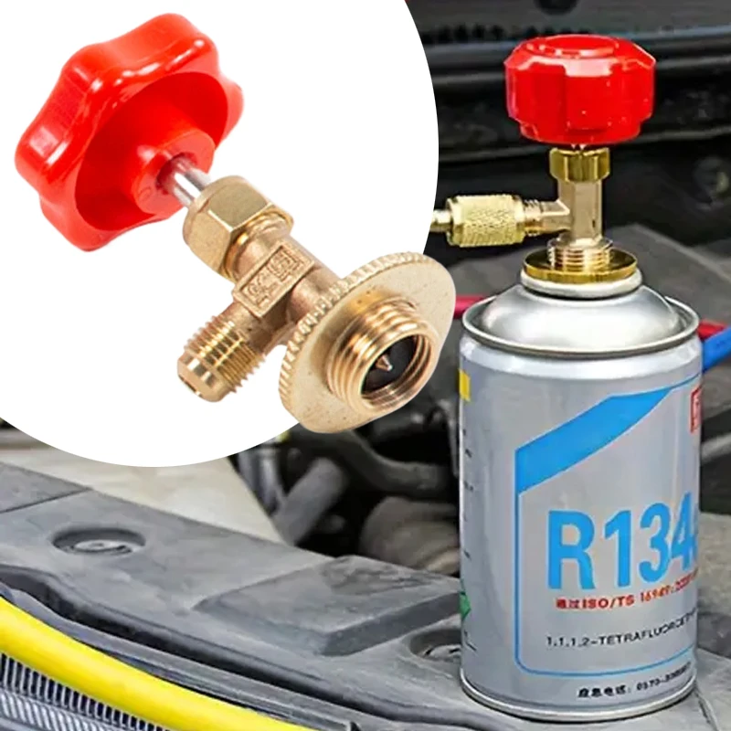 Torneira para garrafa r22 r134 ar410a abridor de válvula carro pode tocar adaptador instalação ferramentas refrigerante gás acessórios ar condicionado