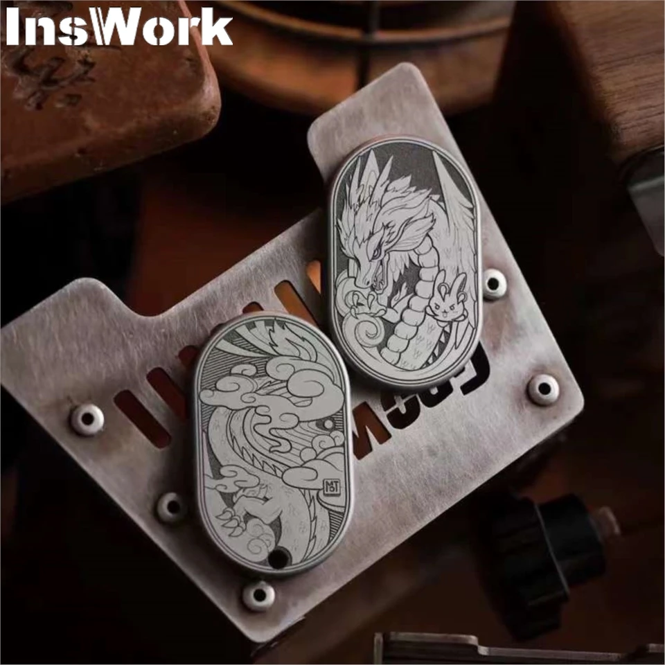 Metal Fidget Spinner Luminous Ti Dragon Silver