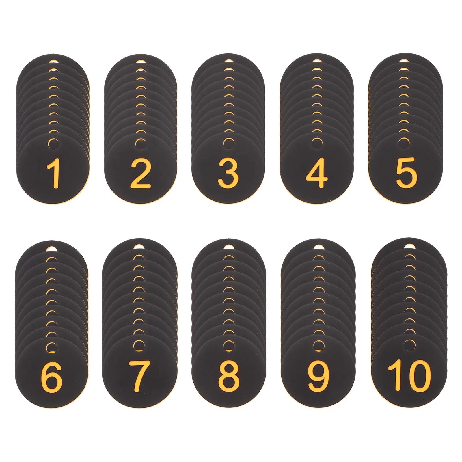 100 Pcs Number Plate Labels Circular Numbered Tags Key PVC Lightweight Storage Organization Gym Sauna Hotel School