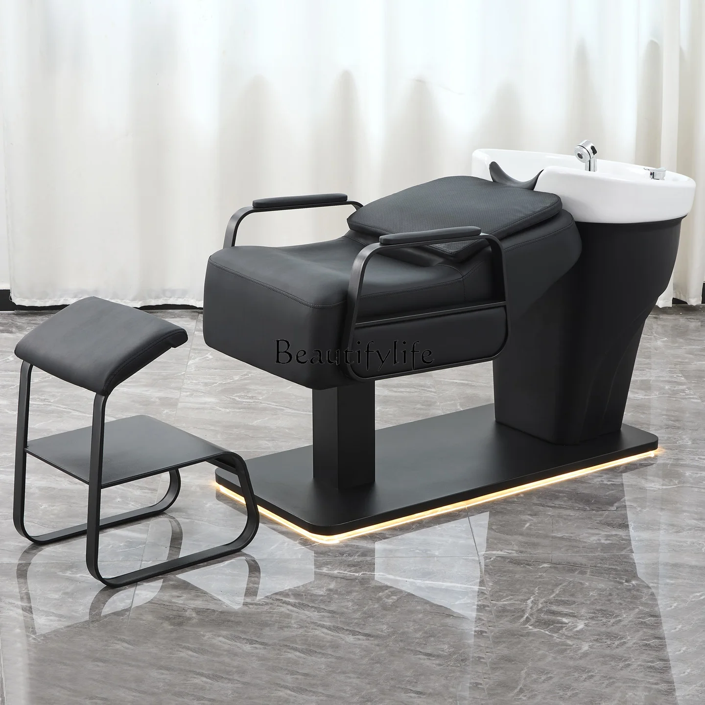 

Darth Vader Shampoo Bed Hair Salon Special Ceramic Basin Barber Shop Half-lying Multifunctional Flush Bed