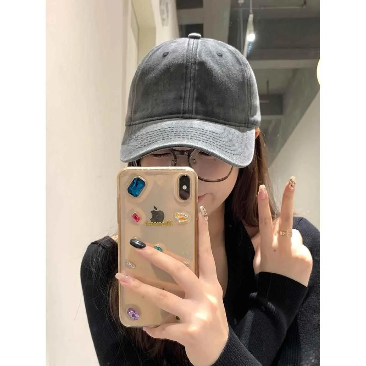 gorra-de-beisbol-lavada-unisex-gris-cemento-versatil-con-visera-curva-proteccion-uv-estilo-coreano-para-hombre-y-mujer