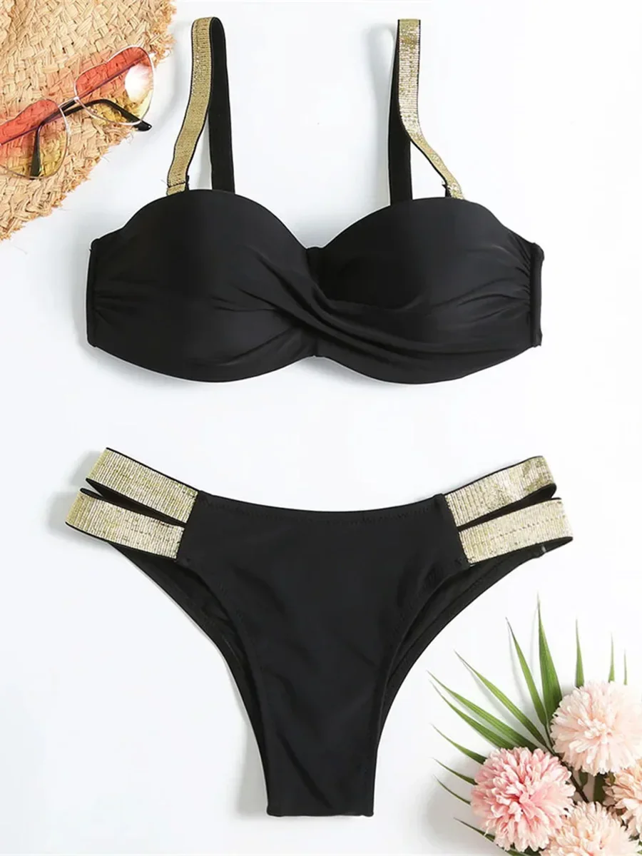 New Zebra Print Push Up Bikini 2024 Swimsuit Female Swimwear Women Two-pieces Bikini set With Bra Cup Bather Bathing Suit Swim