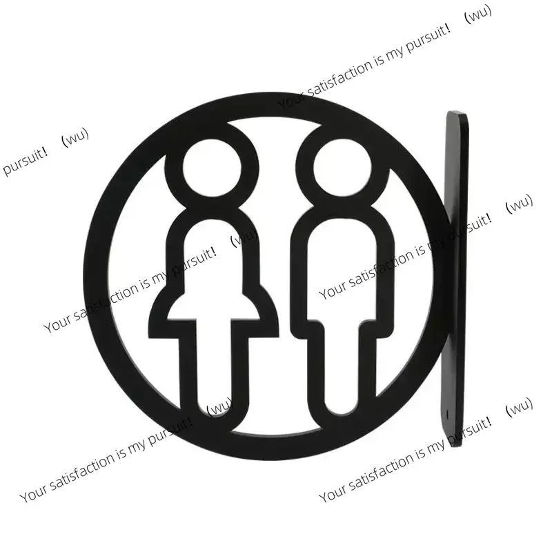 Toilets Plaque Men's and Women's Bathroom Signage Hotel WC Toilet Signage Side-mounted Restroom Reminder Public Toilet Signage
