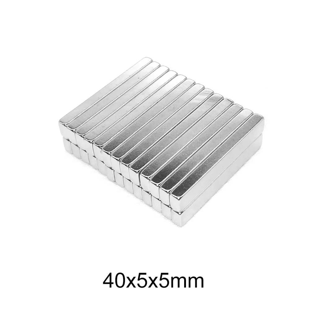 40x5x5 Strong Quadrate Neodymium Magnet 40*5*5 Powerful Permanent Magnet 40x5x5mm Block Search Magnet N35 40x5