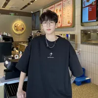 Men's Oversized T-shirts 5XL Fashion White Cotton T Shirt for Men Casual Summer Wear Star Print Tee Shirts Men Clothing