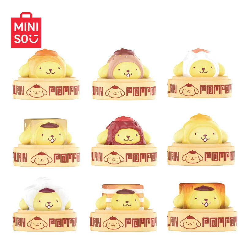 Miniso Original Thriving Series Blind Box Pom Pom Purin Anime Figure Fashion Action Figurine Doll Gift Cute Grain Blind Box