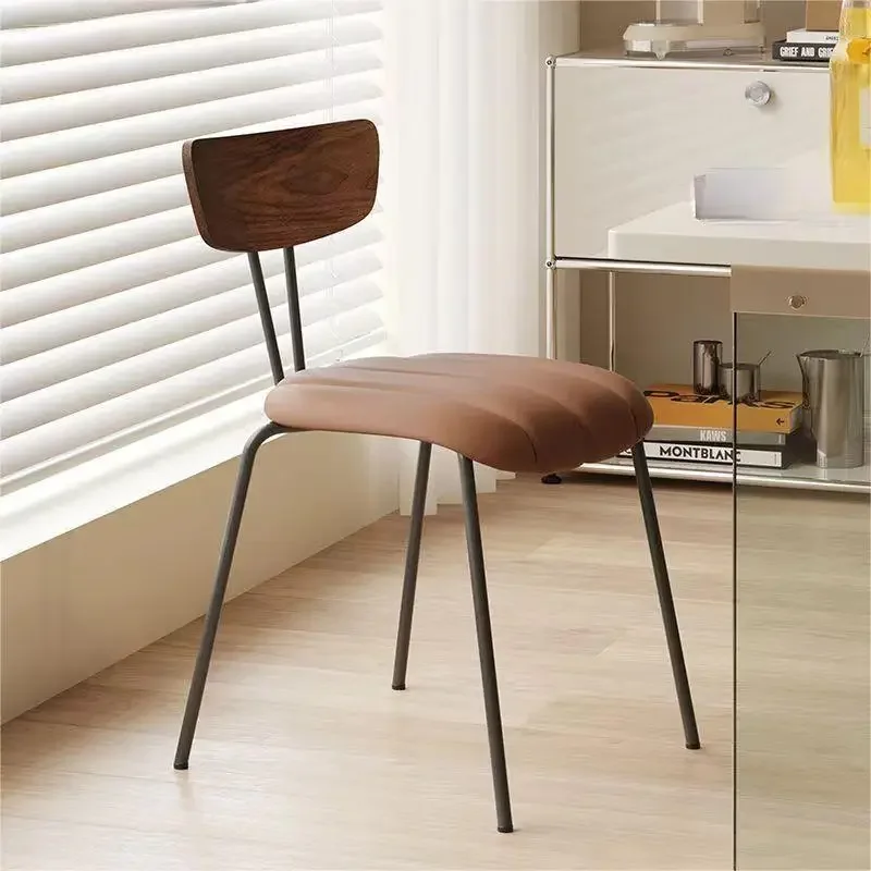 

Nordic, Simple, Modern, Light Luxury, Dining Chair, Home, Restaurant, Backrest, Soft Bag, Leisure, Stool