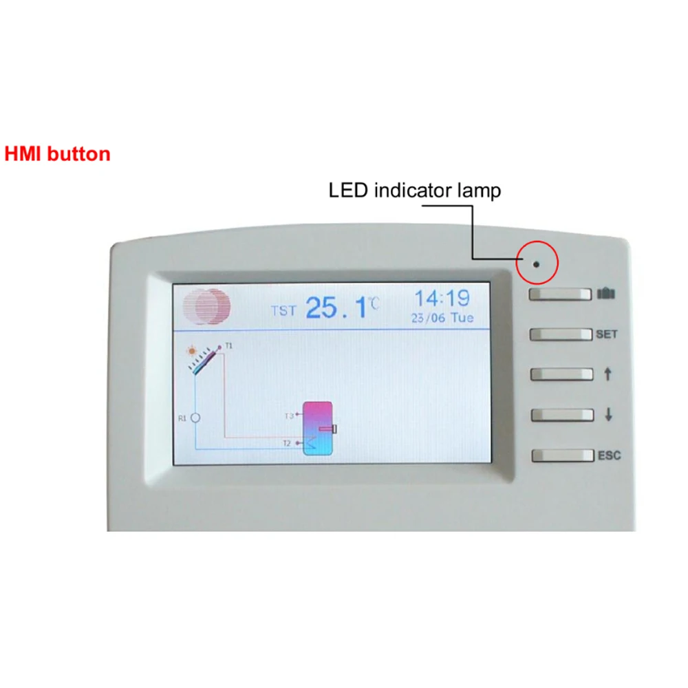 New SR1568 Solar Water Heater Controller with TFT display,RS485communication,23system application Data saved on the TF card