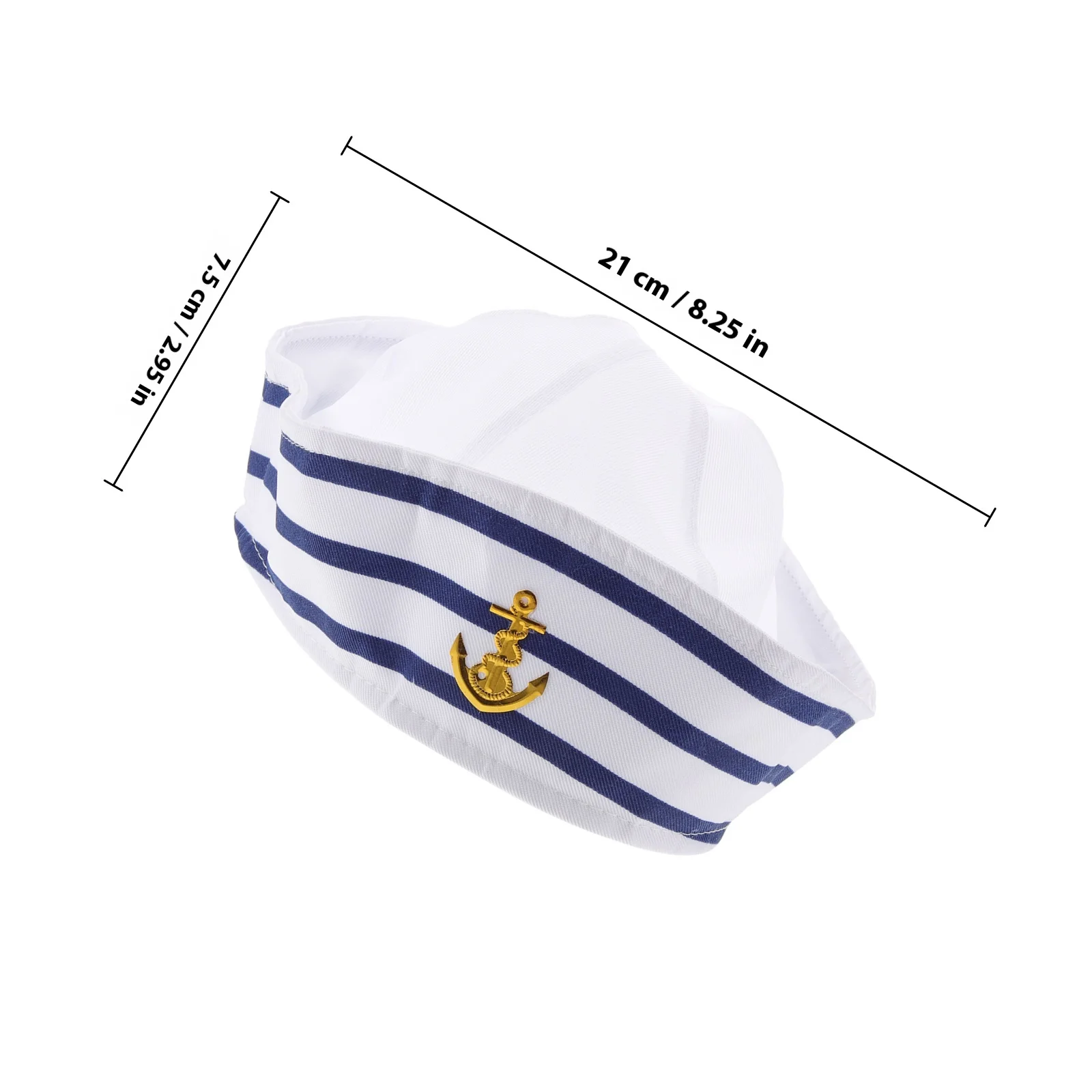 Sombrero de capitán de tela para hombre y mujer, sombreros de marinero ajustables, elegantes, para fiesta, Cosplay, disfraz de barco, accesorios de moda, 2 uds.