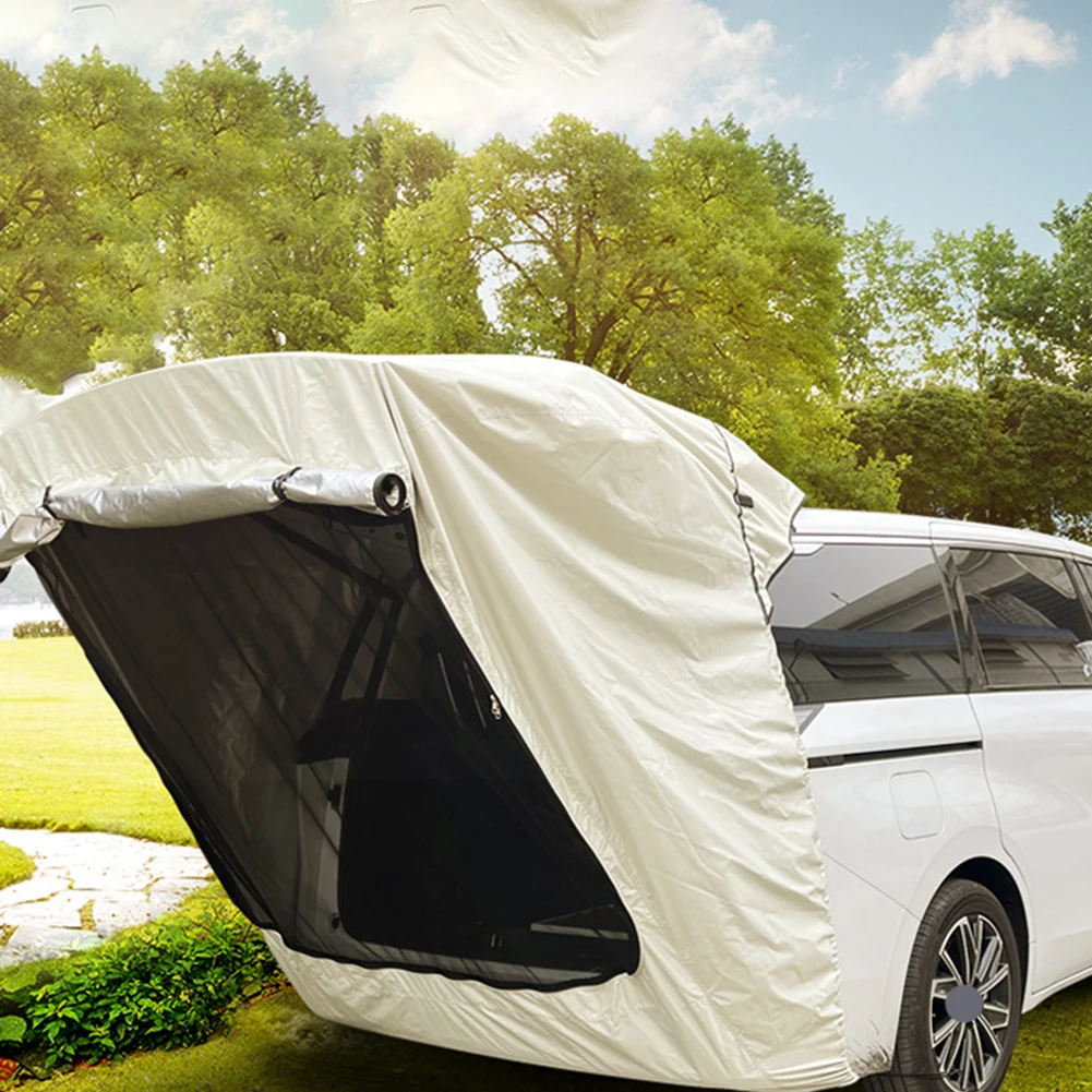 Car Rear Tent Camping Picnic Car Rear Tent with Canopy Car Rear Extension Tent Sunshine-Proof Rain-Proof Car Rear Tent ﻿