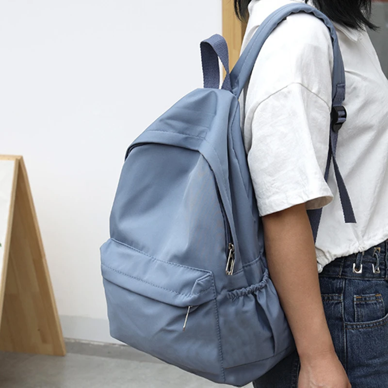 Sac à Dos d'École Étanche de Grande Capacité pour Femme, Cartable à Fermeture Éclair Lisse, Solide, pour Document, pour Adolescente, Sacoche de Jour Décontractée, Fourniture d'Étudiant