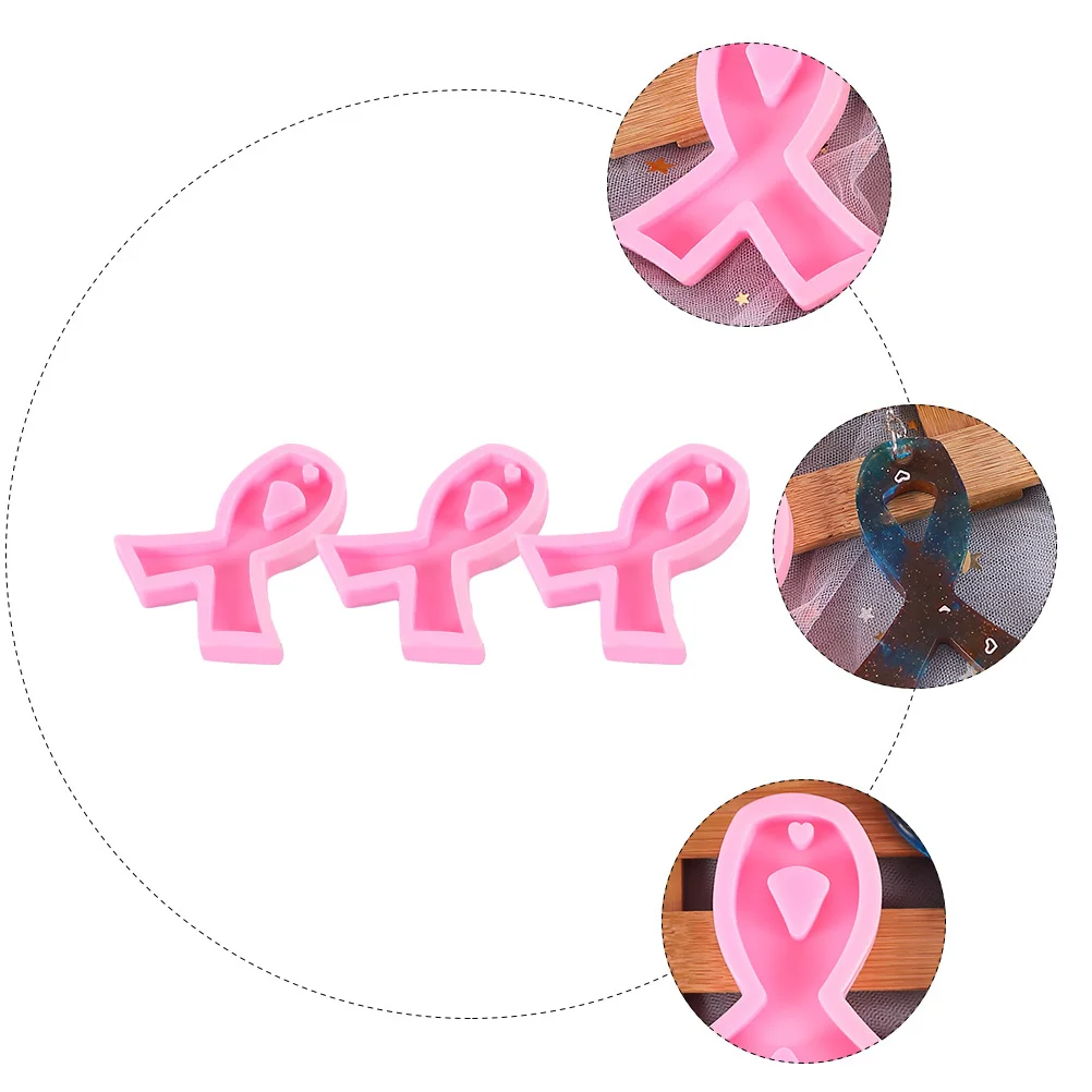 

3Pcs Silicone Ribbon Mold for Resin Pendant Casting DIY Jewelry Keychain Charm Making Resin Mold DIY Jewelry Mould