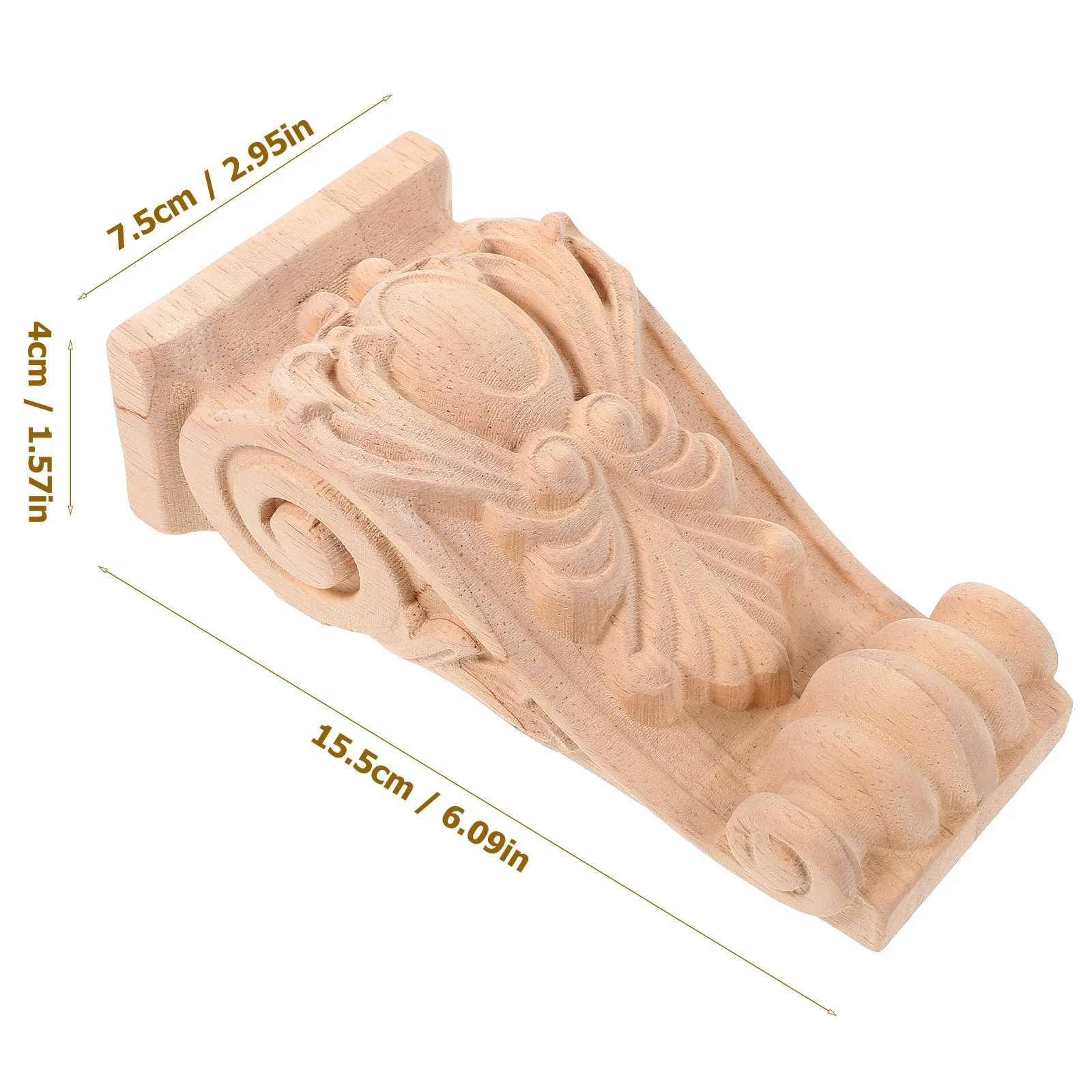 

European Style Wood Corbels Carved Solid Wood Decorative Shelf Bracket Wooden Corbels for Fireplace Mantel Home Decor