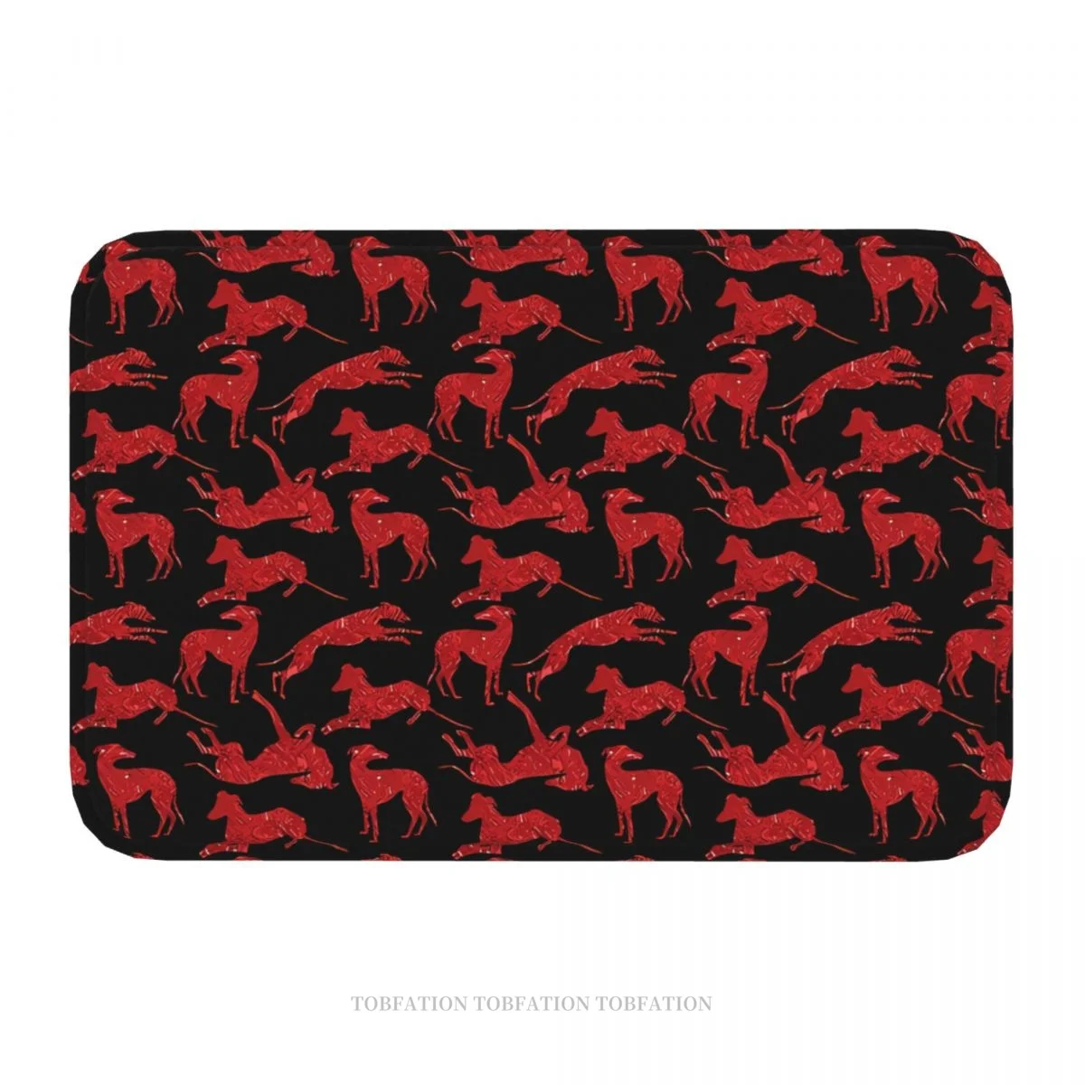 Greyhound Ears Dogs Anti-Slip Doormat Bath Mat Ruby Greyhounds Floor Carpet Welcome Rug Home Decor