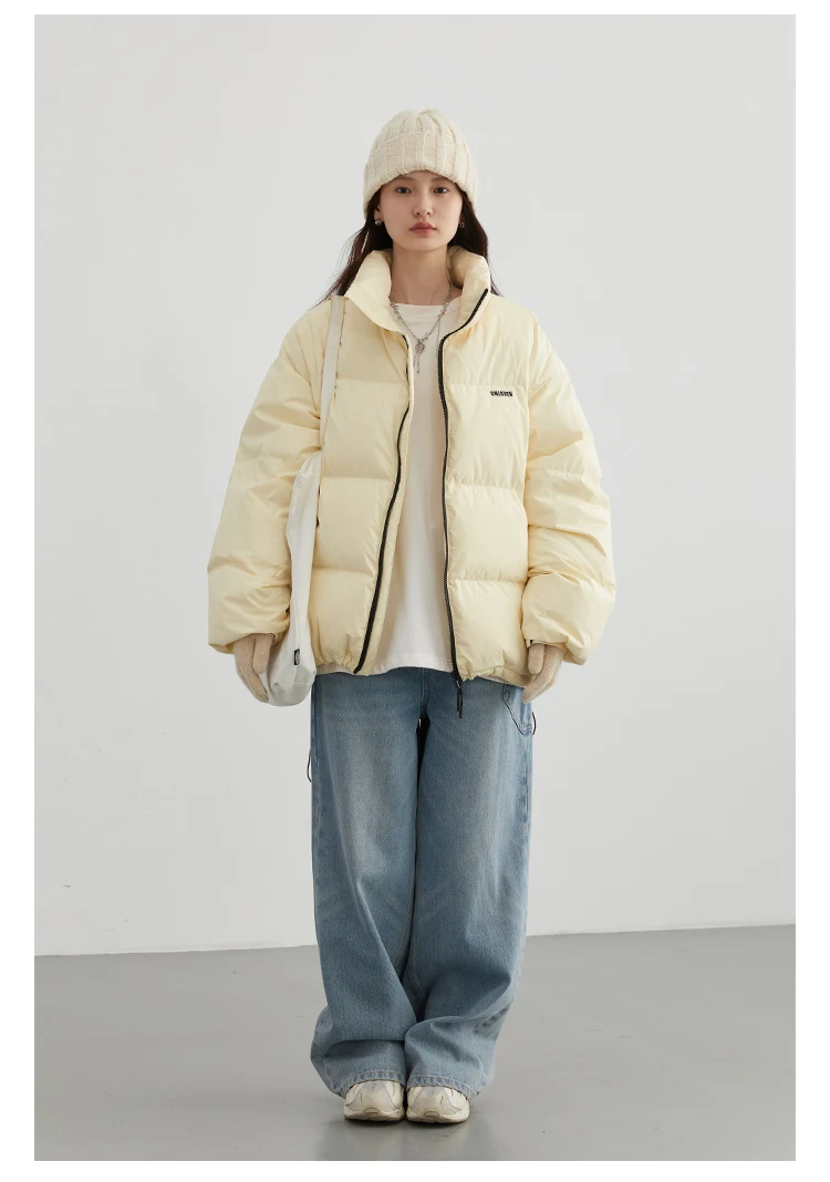 CHIC VEN Women Down Coats Streetwear Solid 90 White Duck Down Stand Collar Female Down Jacket Warm Ladies Overcoat Winter 2024