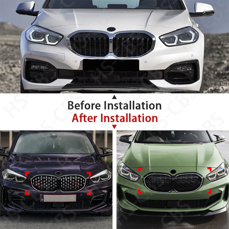 Applicable to BMW 1 Series F40 2019-2024, Starry Sky Dynamic Flowing LED Illuminated Front Grille for Modification