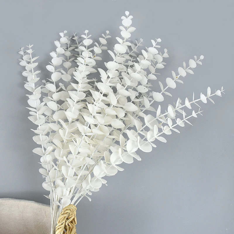 

Artificial Flowers Eucalyptus Grass Eucaly White Plant Wedding Decoration Home Flower DIY Wall Arrangement Fake Plants Supplies