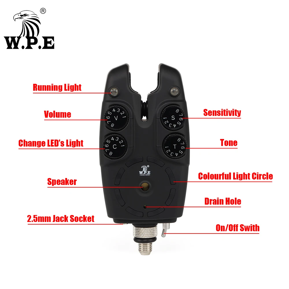 Imagem -04 - Eletrônico sem Fio para a Pesca da Carpa Mais Conjunto com Som Led Indicador para Peixes w. p. E.-alarme