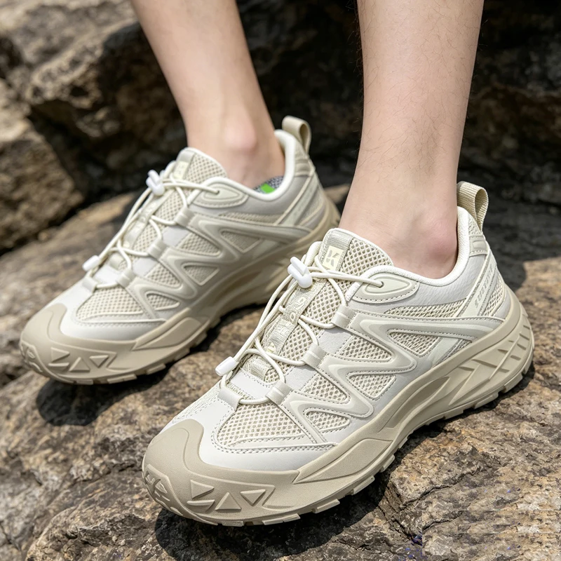 Men's casual hiking sneakers four seasons breathable lightweight non-slip comfort outdoor running sports shoes New walking shoes view 3