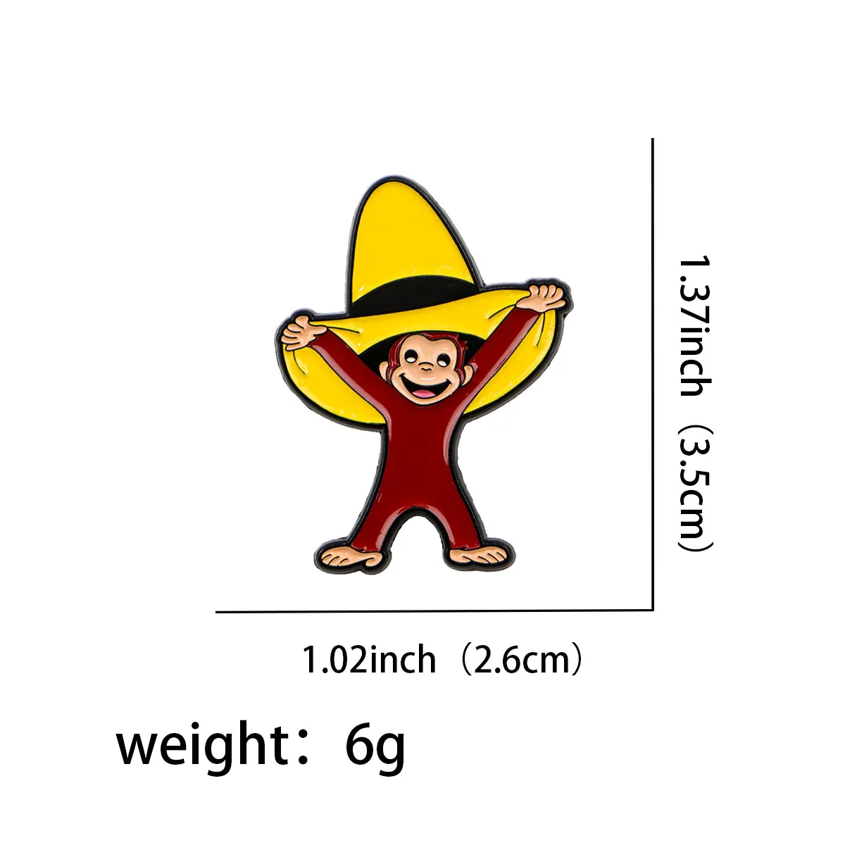 Cute Monkey Enamel Pin Funny Animal Jewelry Cosplay Accessories Kids Gift for Clothes Hat Lapel Pins Brooch on Backpack view 6
