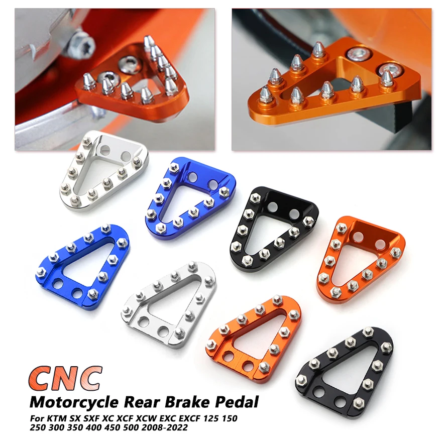 For SX SXF XC XCF XCW EXC EXCF 125 150 250 300 350 400 450 2017-2022 2023 Motorcycle Rear Brake Pedal Plate CNC for KTM