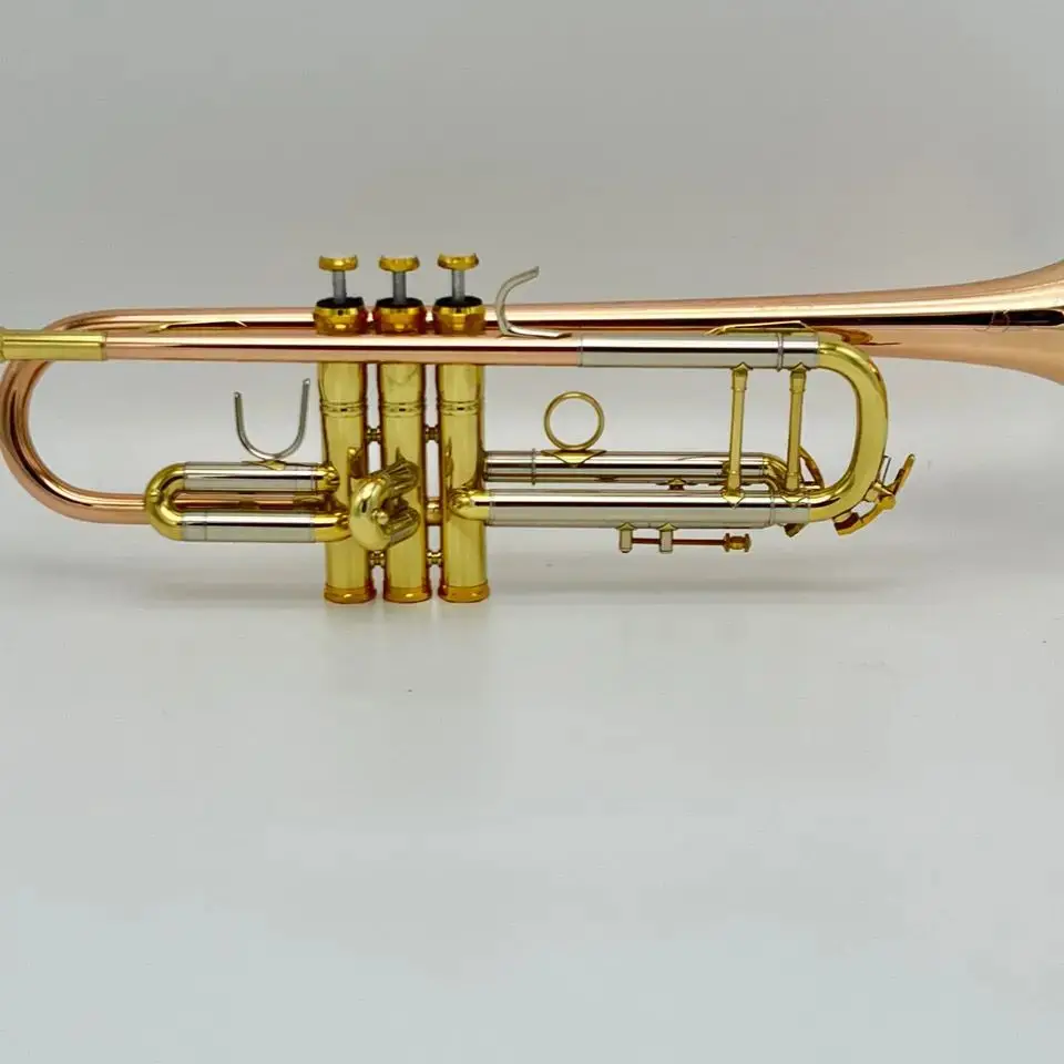 High-end phosphor bronze B-key professional trumpet instrument limiter device professional-grade sound depth carved Trumpet horn