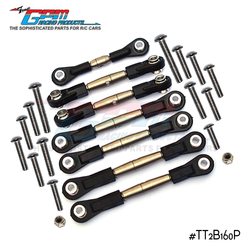 

GPM SPRING STEEL TURNBUCKLE WITH PLASTIC ENDS - 7PCS SET For TT02B