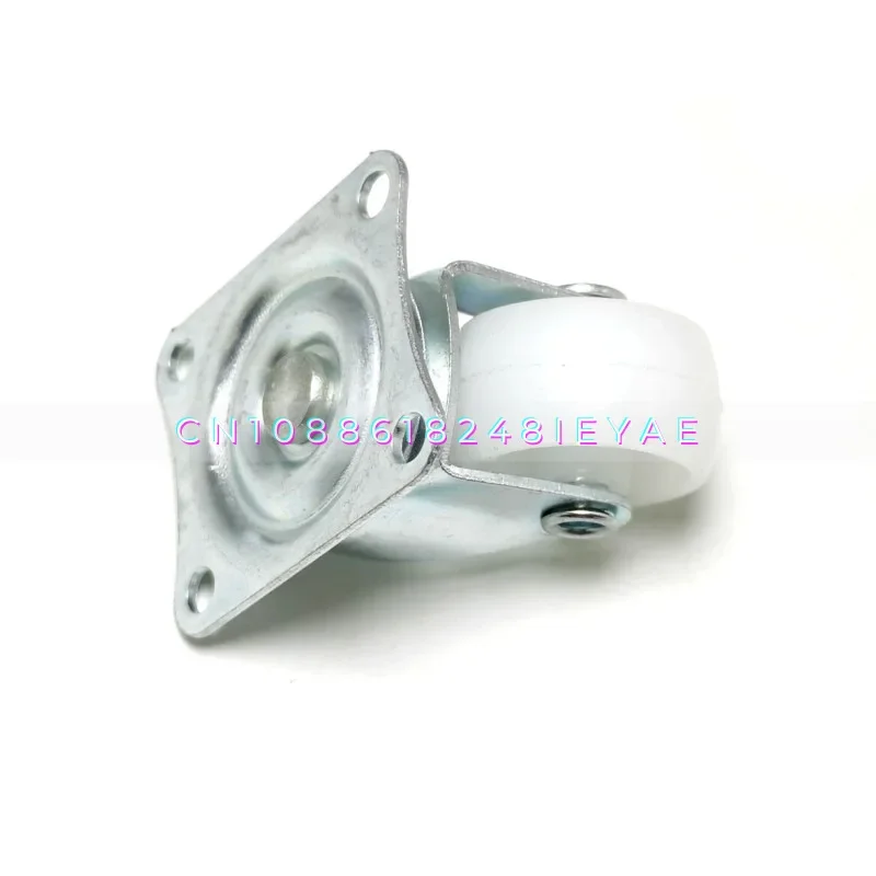 

1 Inch White PP Trolley Universal Wheel Baseplate 4mm Hole, Slide Pants Rack Hardware Cabinet Foot, Furniture Foot Track Wheel