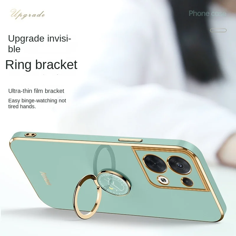 Funda Silicona Oppo Reno 8/13/14 Pro – Marco Dorado con Correa - imagen 4
