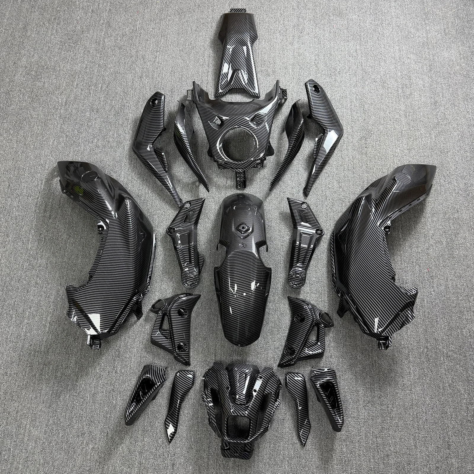 Voor Yamaha MT-07 mt07 FZ-07 fz07 2021 2022 2023 2024 ABS Spuitgegoten Volledige Kuip Kit, ABS Koolstofvezel Gesmeed Shell Set - afbeelding 2