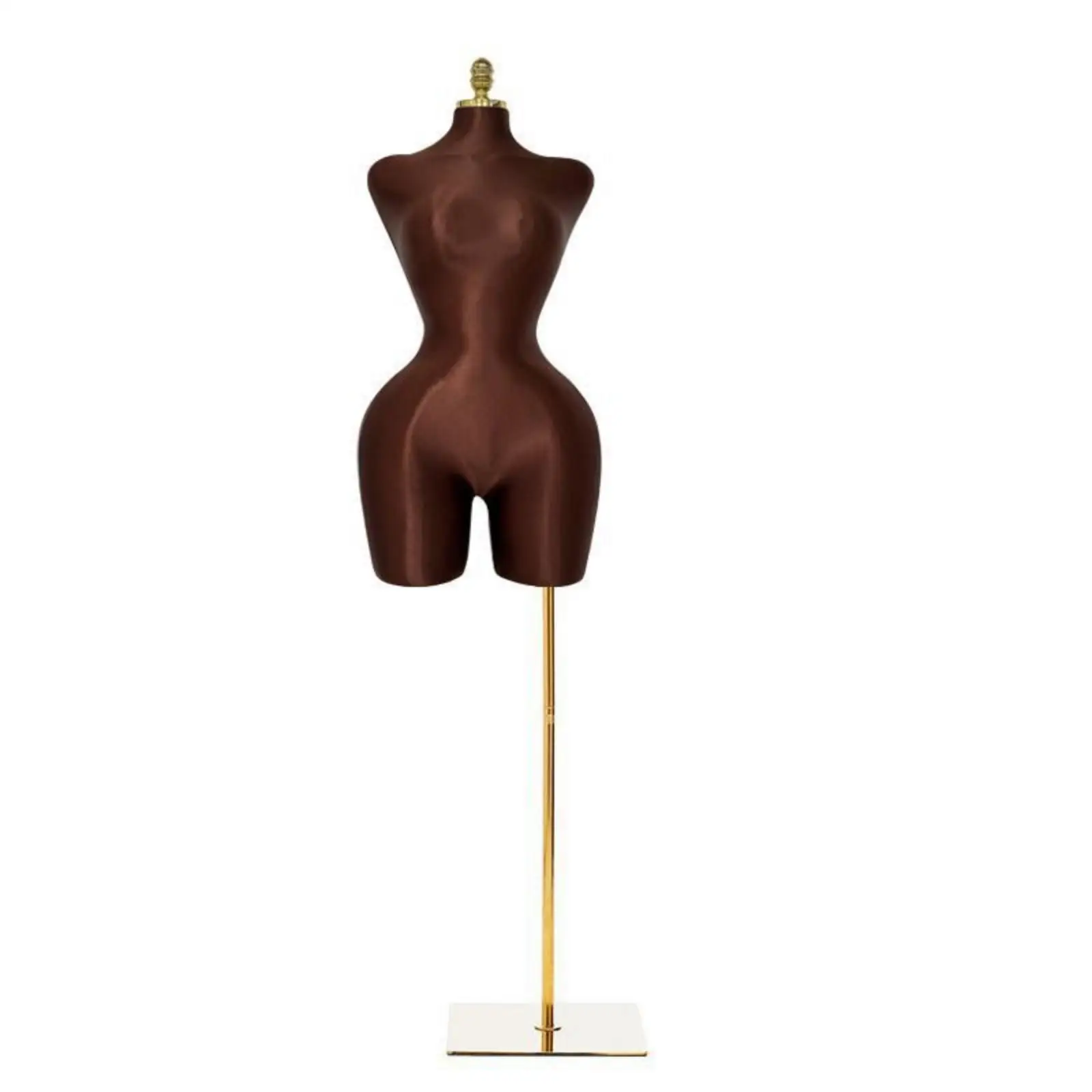 Female Torso Mannequin Contoured Mannequin with Metal Stand Profile Dress Form
